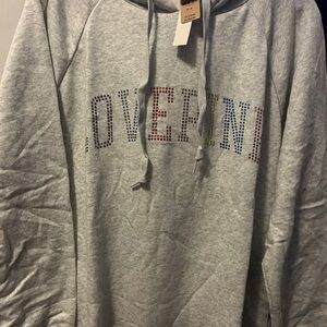PINK Victoria's Secret Light Gray Hoodie (Hoodie Dress)